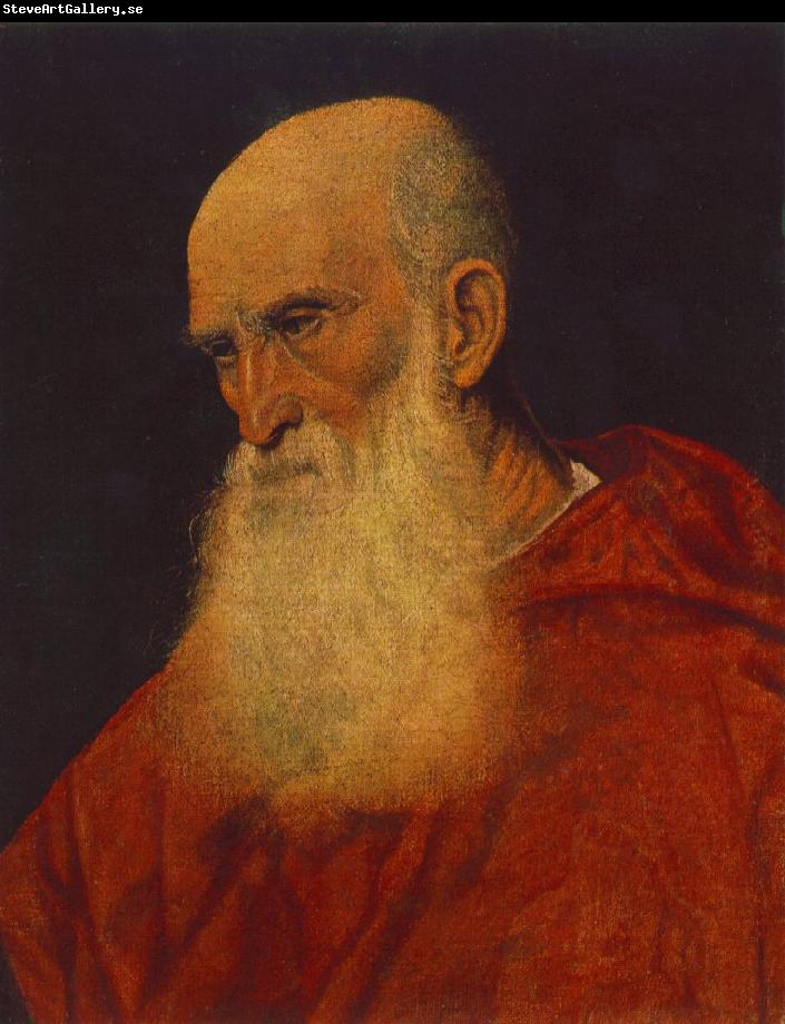 TIZIANO Vecellio Portrait of an Old Man (Pietro Cardinal Bembo) fgj